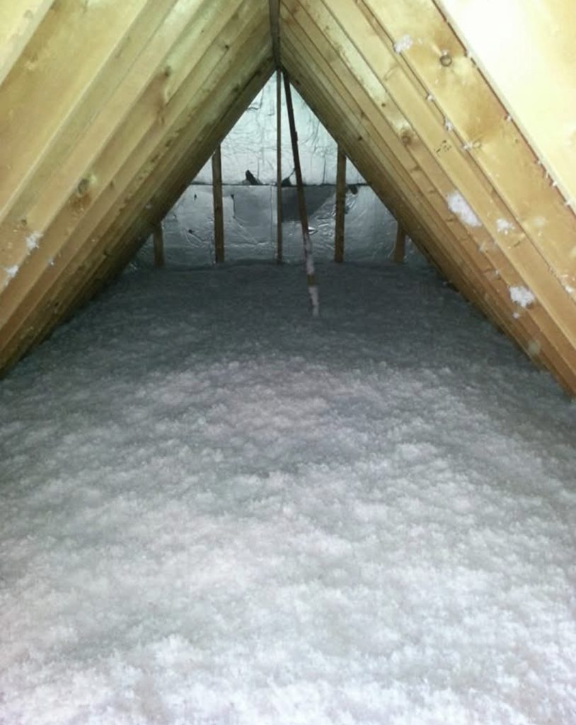 blown in attic insulation for a small residential home